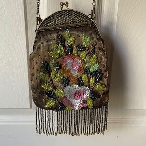 C. Marie VNTG Purse Hand Beaded Adjustable/Remove-able Strap